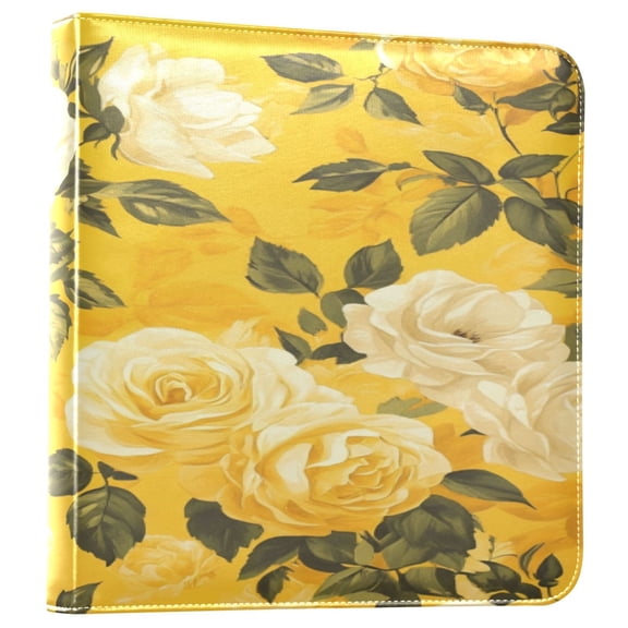 Photo Album Leather Photo Album 11.8x11.2x1.5 Inch Bookshelf Photo Album Photo Album Photo Store Scrapbook Photo Album Beautiful Yellow Rose Seamless
