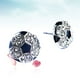 thumbnail image 5 of Pendientes de fútbol, elegantes pendientes de cristal, joyería para mujeres y niñas., 5 of 6