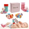 thumbnail image 2 of Wrist Rattles Foot Finder Rattle Sock Baby Rattle Toy, Arm Hand Bracelet Rattle, Feet Leg Ankle Socks, Birthday Holiday Birth Present for Newborn Boy Girl, 2 of 14