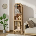 thumbnail image 3 of Tall Arched Storage Display Cabinet, Arched Pantry Cabinet with Doors, Acrylic Glass Doors, 3 of 7