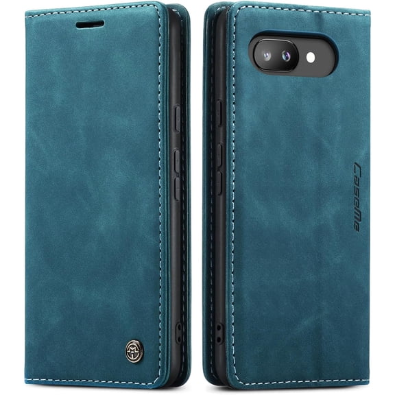 For Google Pixel 9a Case, Leather Wallet Case Classic Design with Card Holder Slot and Magnetic Closure Flip Fold Shockproof Durable Protective Phone Case for Google Pixel 9a