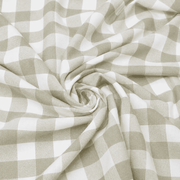 1" Checkered Gingham PolyPoplin Fabric by The Yard - 60 Inch Wide for Sewing, Quilting, Tablecloths, Curtains, Apparel, Crafting, DIY Projects