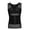 Black, variant on POP CLOSETS Men Body Shaper Slimming Vest Tummy Control Waist Trainer Tank Top Compression Shirt