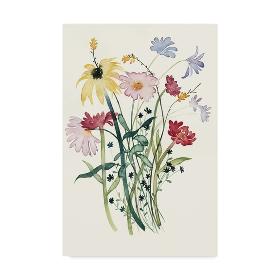 Trademark Fine Art 'Wildflower Watercolor I' Canvas Art by Grace Popp
