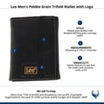 thumbnail image 4 of Lee  Pebble Grain Trifold Wallet with Logo (Men), 4 of 4