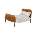 thumbnail image 2 of Cama de casa de muñecas a escala 1/12, muebles en miniatura, regalo para niños, accesorio de decoración, adorno Azul, 2 of 9