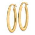 thumbnail image 3 of FJC Finejewelers 14 kt Yellow Gold Polished Oval Hoop Earrings 33 x 20 mm, 3 of 6