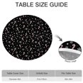 thumbnail image 6 of Black Christmas Candy Cane and Snowflake Pattern Round Fitted Tablecloth with Elastic Edge,Dining Table Cover Waterproof,Outdoor Round Tablecloth for Camping,Dining,Indoor and Outdoor, 6 of 7