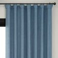 thumbnail image 5 of Denim Faux Linen Extra Wide Room Darkening Curtain (1 Panel), Denim, 100W X 108L, 5 of 12