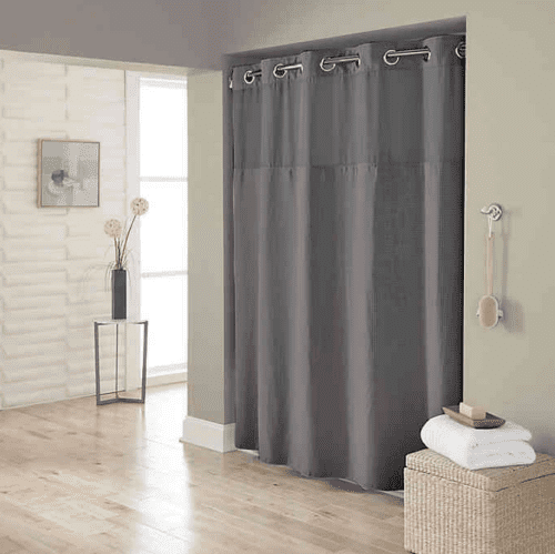 Hookless Escape 71 Inch X 74, Hookless Escape Fabric Shower Curtain And Shower Curtain Liner Set
