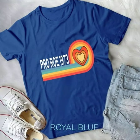 Vintage Tee Hot trending Pro Roe 1973 Heart Rainbow Feminism Women'S Rights Choice Unisex T-Shirt - Birthday Gifts
