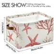 thumbnail image 4 of Yayeee 2 Pack Canvas Storage Basket with Handles for Shelves Fabric Bins Closet Organizer, White Starfish, 4 of 8