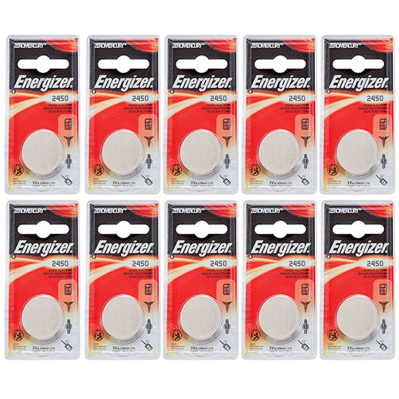 10 x Energizer CR2450 Batteries, Lithium Battery 2450