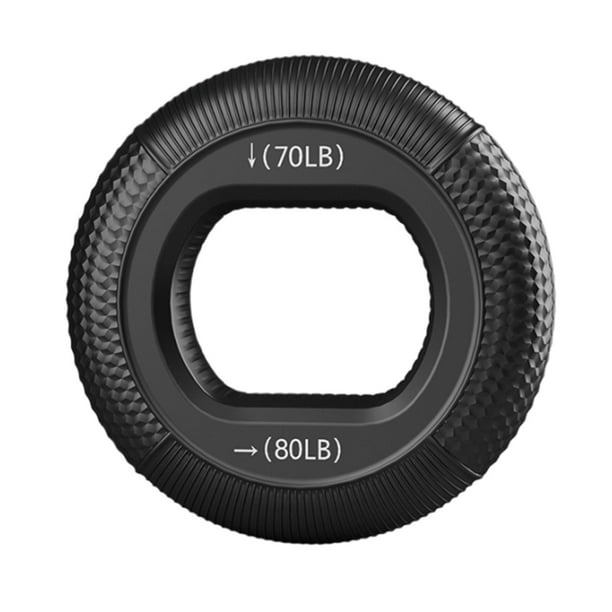Anillo fortalecedor de agarre de mano de silicona antideslizante para antebrazo Negro 70 a 80LB