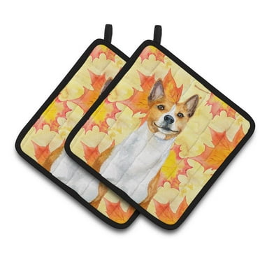 Caroline's Treasures Basenji Fall Pair of Pot Holders