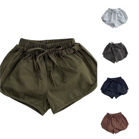 TinyBloomm Kids Boys Girls Casual Solid Shorts Summer Holiday Beach Pants Child Sport Shorts Size 1-2 Years