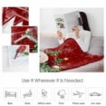 thumbnail image 4 of Christmas Snowman Throw Flannel Blanket 60x80In Xmas Tree Forest Snowflake Winter Red Super Soft Cozy Bed Blanket, Lightweight Plush Fuzzy Bed Throw for Bedroom Sofa Couch Living Room, 4 of 4