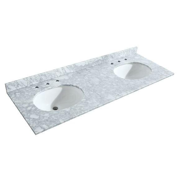 Wyndham Collection Wcvvca160dtopuno 60" Marble Vanity Top - White