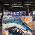 thumbnail image 3 of High Precision Body Weight Scale Smart Bathroom Scales with Large LCD Display(400lbs),Decorative for Bedroom-Angry Shark With Mouth Open, 3 of 4