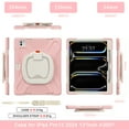 thumbnail image 2 of For iPad Pro 13 inch M5 2025/M4 2024 Case, 360 Rotatable Handle Stand, Shoulder Strap, Drop-Proof Design, Cherry Pink, 2 of 7