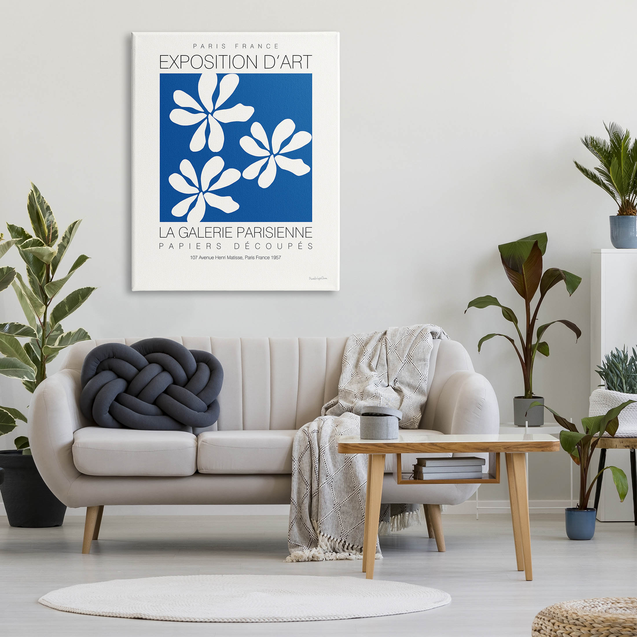 Stupell Industries Modern Blossoms French Exhibition Graphic Art Gallery Wrapped Canvas Print Wall Art, Design by Mercedes Lopez Charro