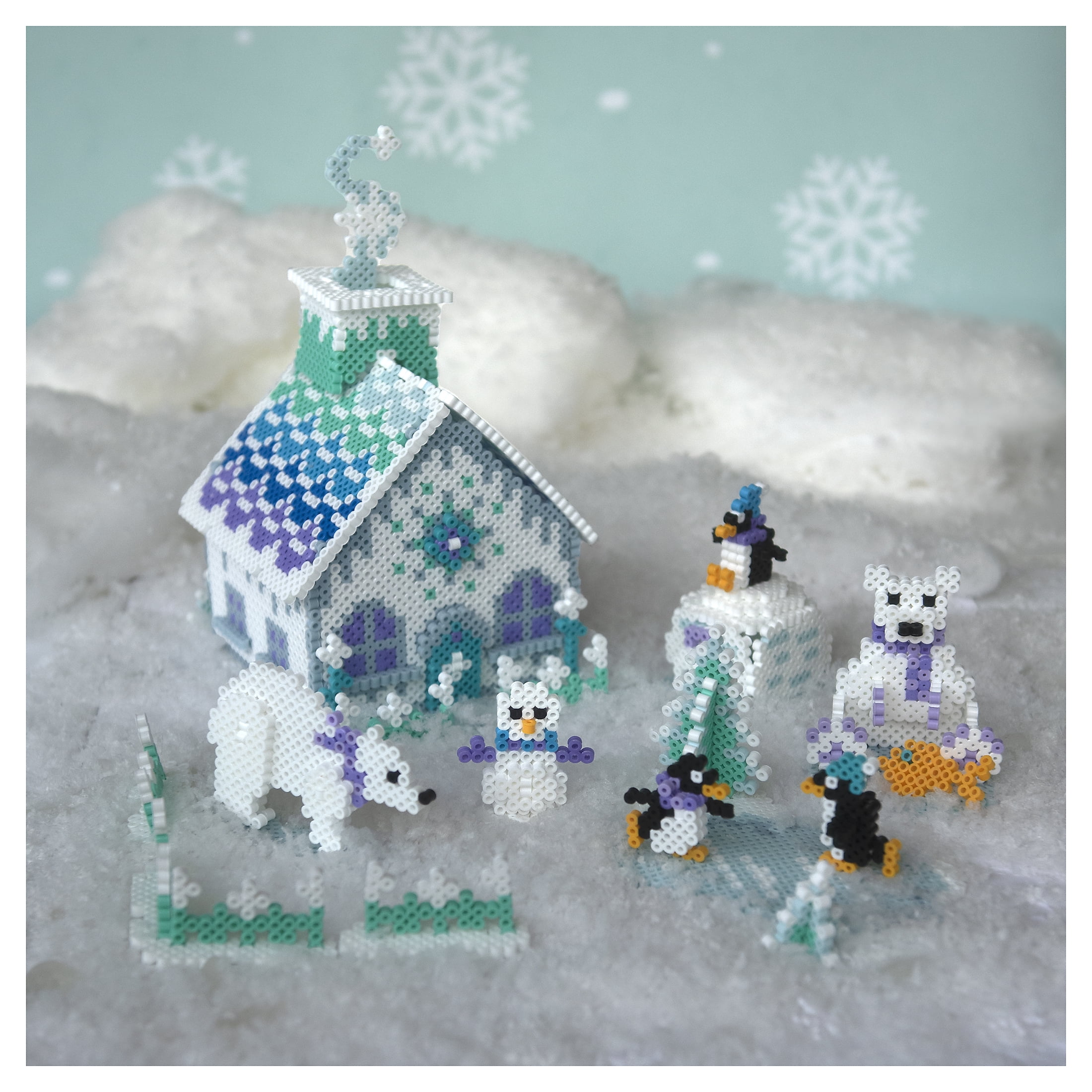 Perler Polar Ice House Fused Bead Kit, Ages 6 and up, 12006