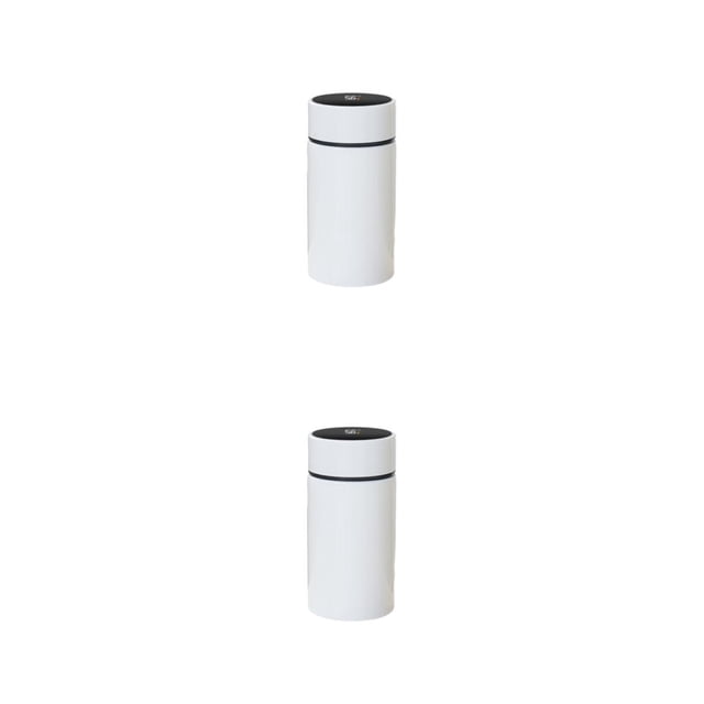 Advancent Botella de agua 200ML Pantalla de temperatura Termo Botellas Conveniencia Oficina Escuela Dulce regalo Inteligente Multicolor Blanco 2piezas