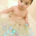 thumbnail image 4 of Illuminated Bath Toy Cube Set with Multicolor LED Glow for Family and Kids Sensory Play, 4 of 7