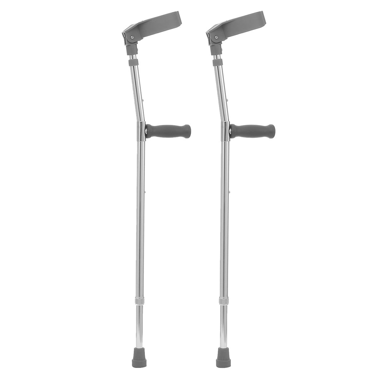 1 Pair Adult Forearm Crutches, Adjustable Lightweight Aluminum Frame