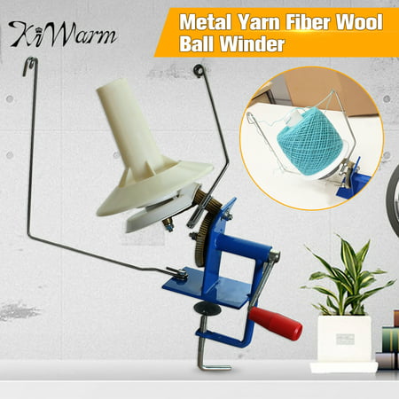 Heavy Duty 10oz Metal Yarn Fiber Wool Ball Winder Hand Operated Manual Needle craft Tool for DIY Crocheting & (Best Yarn Swift And Ball Winder)