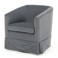 thumbnail image 4 of 27.36" Modern Swivel Chairs With Elastic Sponge Backrest Seat Cushion Solid Wood Frame Upholstery Sofa Chairs For Bedroom Living Room, 4 of 9