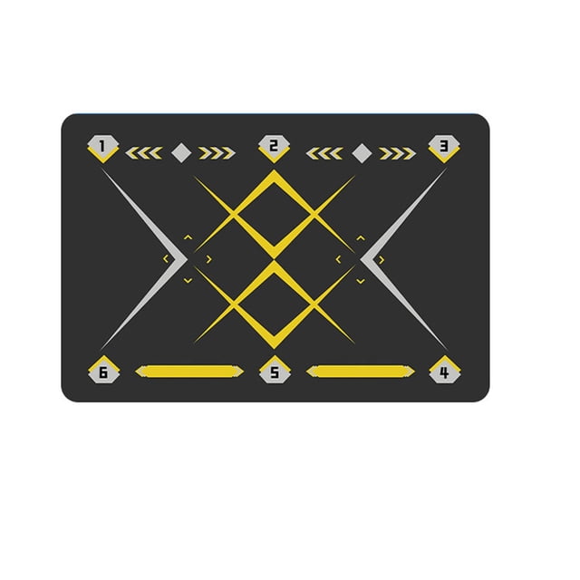 S SERENABLE Football Footstep Training Mat Ball Control Trainer for Kids Athletes Adults Black Yellow