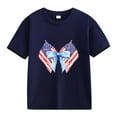 thumbnail image 4 of Taqqpue Kid 4th of July T-Shirts Boys Girls American Flag Shirt Patriotic Top Short Sleeve Crew Neck Tees for Girls Boys 2-13 Years, 4 of 4
