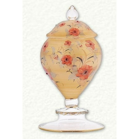 Rose Candy Dish - Gold with Rose Flower Pattern Egyptian Glass Candy Dish Home Decoration Egypt