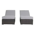 thumbnail image 2 of Living Source International Wicker/Rattan Chaise with Cushions in Brown/Gray, 2 of 5