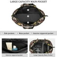 thumbnail image 3 of Boho Mushroom Vintage Travel Tote Bag for Women, Large Capacity Weekender Bag with Zipper Closure & Interior Pockets, Lightweight Carry-On for Travel, Gym & Work (Magical Forest Mushrooms), 3 of 5