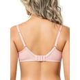 thumbnail image 6 of Deyllo Women's Push up Lace Bra Unlined Full Figue Plus Size Wired Support Unpadded See-Though Bra,Light Pink 36D, 6 of 8