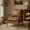 Coffee, variant on MOONMISS Vintage Spindle Accent Chair,Mid-Century Modern Chenille Fabric Upholstery Arm Chair,Coffee