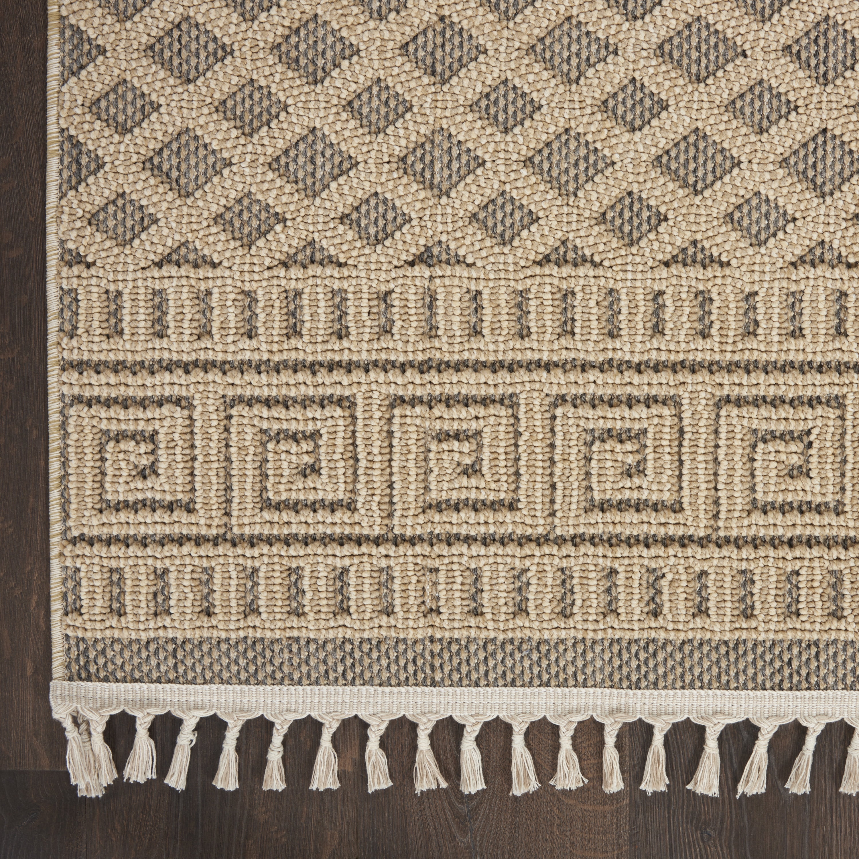 Nourison Elwood Moroccan Modern Mocha 9' x 12'2" Area Rug, (9' x 12')