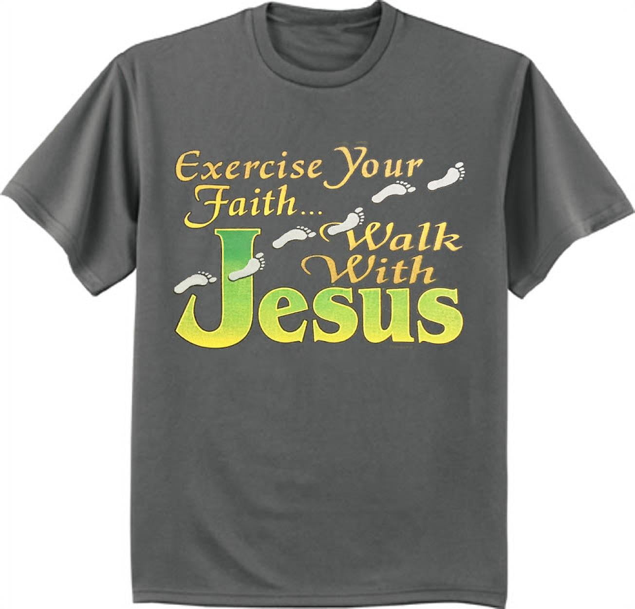 Christian Shirts Gifts Mens Graphic Tees Walk With Jesus