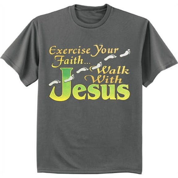 Christian Shirts Gifts Mens Graphic Tees Walk With Jesus