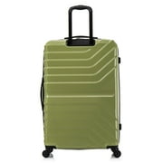 InUSA AURUM 28 Hardside Lightweight Checked Luggage with Spinner Wheels, Handle and Trolley, Green