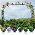 thumbnail image 5 of MOPHOTO Garden Arch Trellis for Climbing Plants,87"H Large Garden Trellis OutdoorMetal Plant Support Trellis Archway Arbor Tunnel Trellis for Vegetables Plant Cucumber Trellis Decoration, 5 of 9