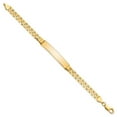 thumbnail image 3 of Auriga Fine Jewelry 14K Yellow Gold Curb Link Id Bracelet 7inch for Women, 3 of 6