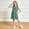 thumbnail image 2 of HBGVBA Toddler Girl's Dresses,Casual Summer Dresses,12 Months-9 Years Print Tank Crew Neck Midi Length Loose Casual Dress, 2 of 5