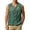Dark Green, variant on Men Ethnic Chevron Geometric Aztec Print Sleeveless Waistcoat, Patchwork Button Front Casual Camping Sleeveless Top Dark Green XL