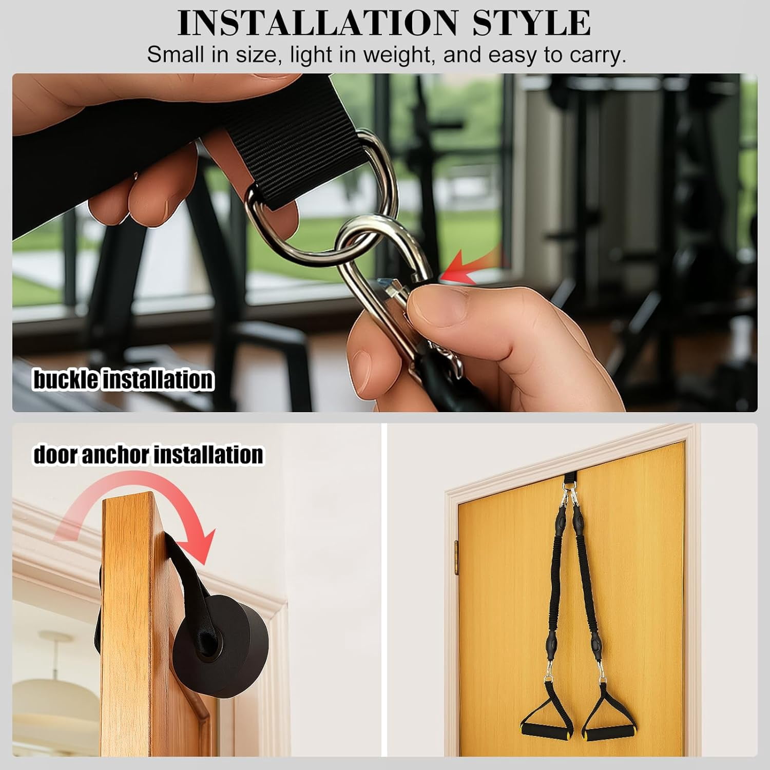 Pedal Resistance Band with Handle - Adjustable 4-Tube Sit-Up Pull Rope, 25-100 lbs, Ergonomic Handles, Full Body Home Fitness Equipment