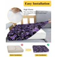 thumbnail image 5 of Boho Purple Floral Couch Cushion Covers Stretch, Washable Sofa Seat Covers Individual Seat Cushion Sofa Slipcovers Farmhouse Botanical Vintage Paisley Flower Couch Cover Furniture Protector S-1PCS, 5 of 7