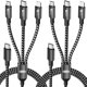 thumbnail image 1 of Cable de carga Idison USB-C 3 en 1 de 100 W para iPhone y más, 1 of 7