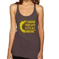 thumbnail image 1 of Wild Bobby, I'm Sunshine Mixed With A Little Hurricane , Inspirational/Christian, Women Tri-Blend Racerback Tank Top, Brown, Small, 1 of 5